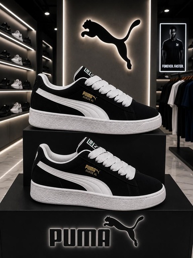 Puma XL Negro Blanco-Cordon Blanco