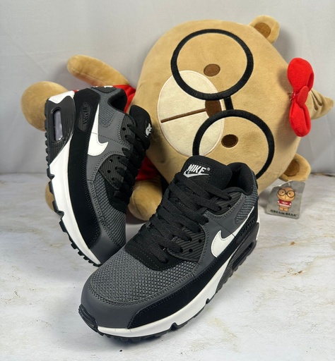 Nike Air Max 90 Gris Oscuro-Chulo Blanco