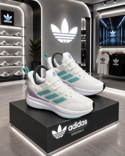Adidas Duramo Blanco-Linea Agua Marina