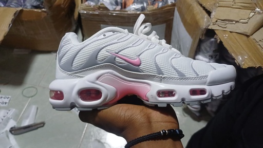 Nike Tn Blanca Gris Claro-Chulo Rosa