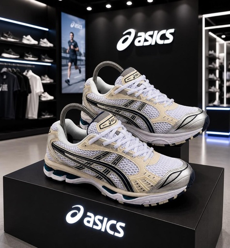 Asics Gris Negra Fondo Blanco