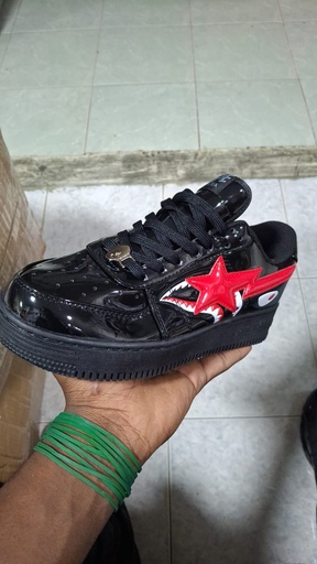 Bape Sta Negro Rojo