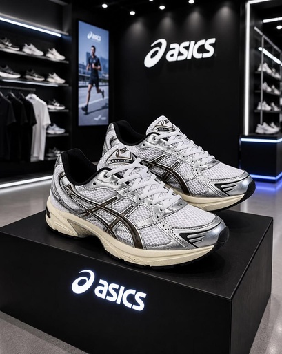 Asics Blanca Fondo Negro