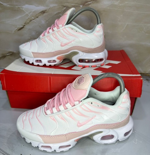 Nike Tn Blanca Rosa Talon Gamuza