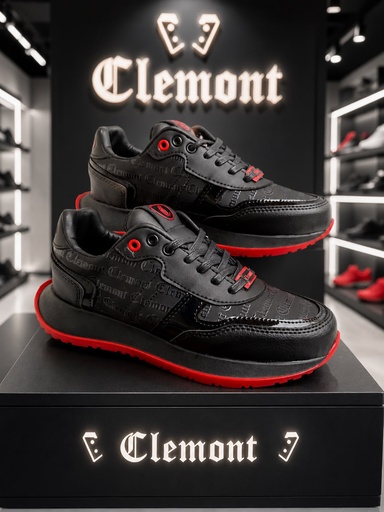 Clemont Negro Sport Negro Suela Roja MS