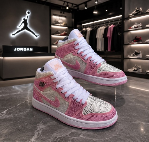 Jordan Retro 1 Blanco Rosado Perlada