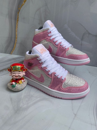 Jordan Retro 1 Blanco Rosado Perlada