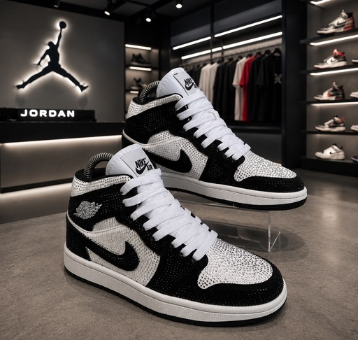 Jordan Retro 1 Blanca Negra Perlada