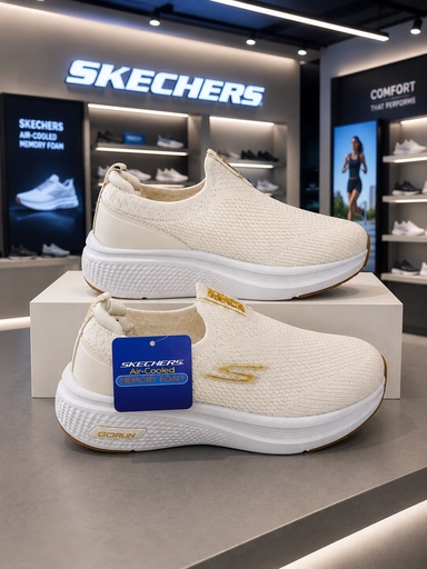 Skechers Slip Ins Blanco Beige
