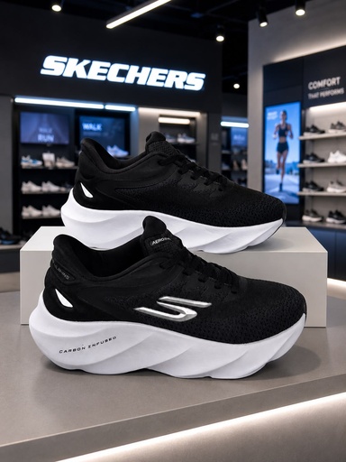 Skechers Aero Burst Negro Blanco 