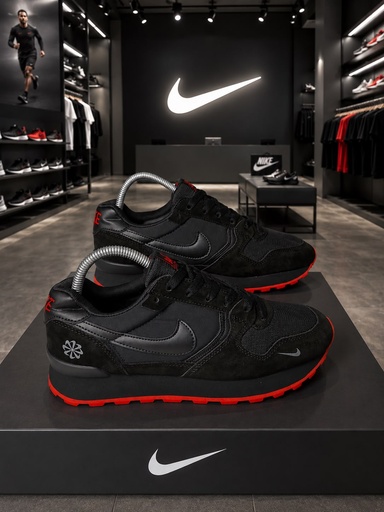 Nike Internacional II Negro Suela Roja