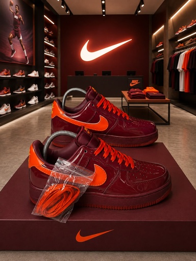 Nike AF1 Low Vinotinto Charol