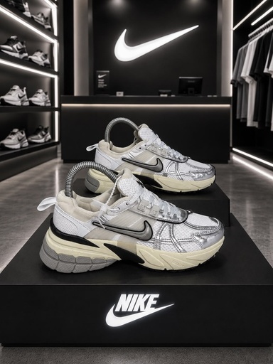 Nike Cushlom Blanco Plateado
