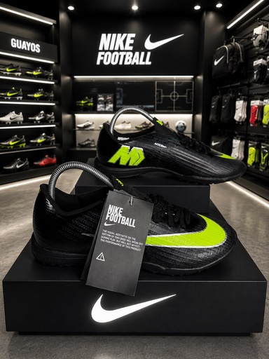 Guayo Nike Mercurial Superfly Negro Verde Sintetica