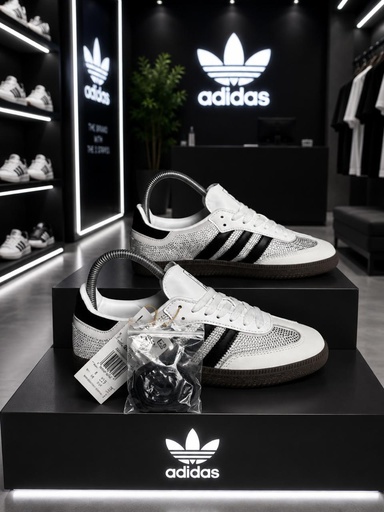 Adidas Samba Negra Blanca Perlada