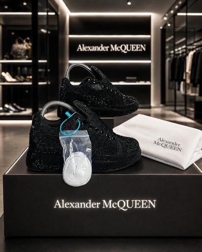 Alexander Mcqueen Negro Todo Perlada