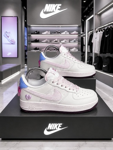 Nike AF1 Moño Corazon Pastel