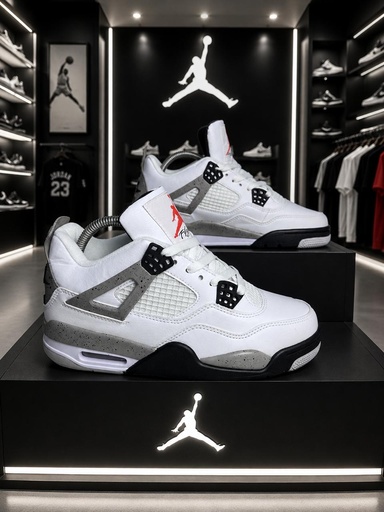 Jordan Retro 4 Blanca Gris 