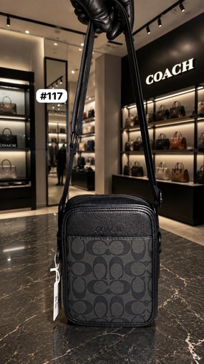 Carriel Coach Gris Negro (177)
