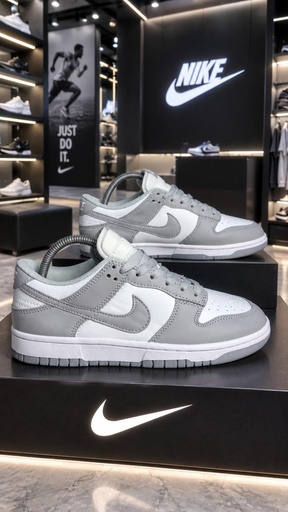 Nike Sb Dunk Low Gris Blanco 
