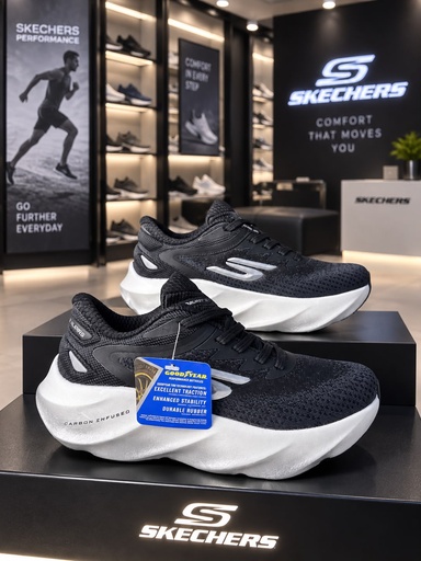 Skechers Aero Burst Negro Suela Difuminada